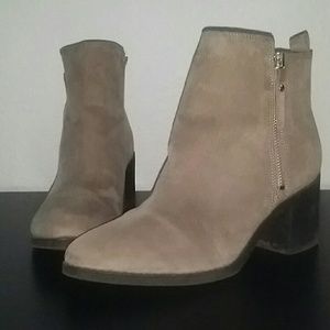 H&M Grey Faux Suede Booties